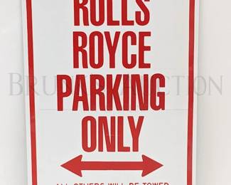 'ROLLS ROYCE PARKING ONLY'' SIGN
METAL SIGN
LIKE NEW CONDITION