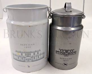 (2) BEEKMAN MILK CANS