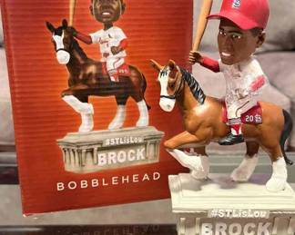 Lou Brock Bobble Head On Clydesdale