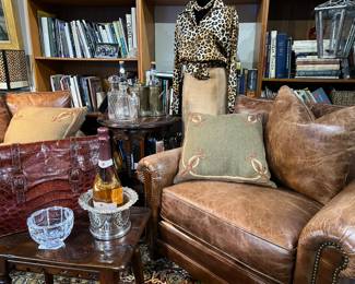 Ralph Lauren Leather Club Chairs(pair)