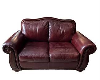 Lot 280   1 Bid(s)
Leather and Wood Accent Loveseat