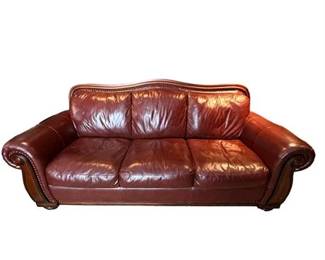 Lot 5   1 Bid(s)
Leather and Wood Accent Sofa