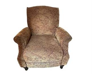 Lot 135   1 Bid(s)
Upholstered Paisley Recliner