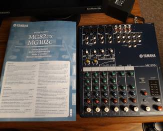 Yamaha mixer, basement bedroom. 
