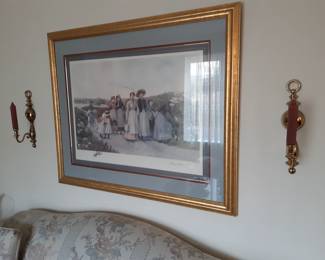 Formal living room, checkout room, front room sofa and wall art.