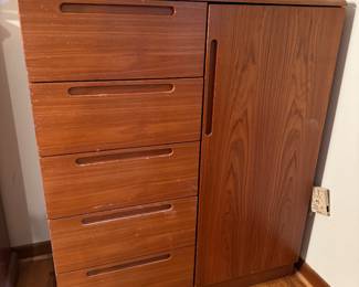 #32 - $325 - Swedish cabinet 4 drawers & cabinet to right 