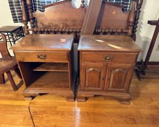 #30 & #31 Double bed & footboard / mattress optional & 2 night stands - solid wood $380
