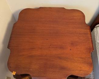 #36 - $120 - square side table with shelve 