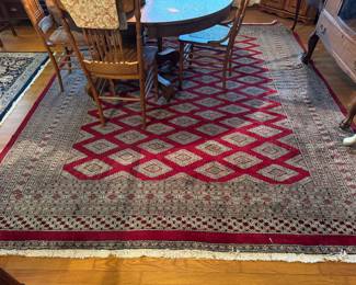 #18 - $400 Red/black/grey rug 
