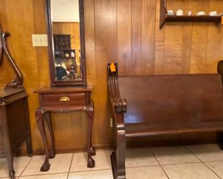 #20 - $150 - Entry way table/tall mirror made in India