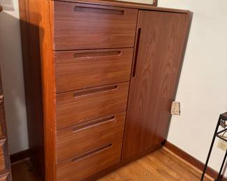 #32 - $325 - Swedish cabinet 4 drawers & cabinet to right 