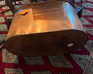 $50 - Copper tub as is marked Atlantic 13 Gal. small damage at the bottom. 