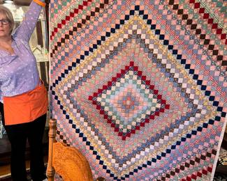 $100 Large handmade quilt in very good condition 