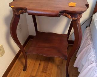 #36 - $120 - square side table with shelve 