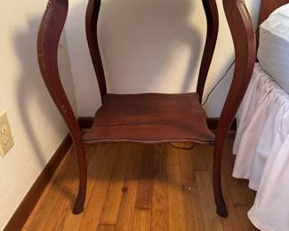 #36 - $120 - square side table with shelve 