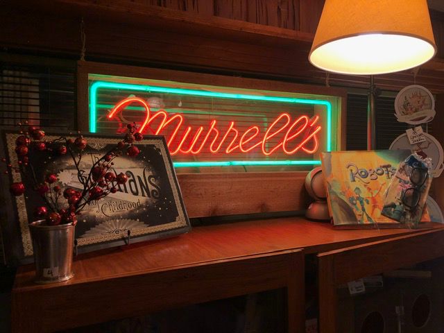 Speaking for itself: THE original neon sign that we all took for granted… in perfect shape, Murrell’s .