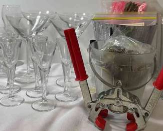 Barware Vintage Mixology Guides, Ice Buckets, Luigi Bormick Italian Glassware,  More