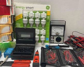 Craftsman Tool Bag, Electrical Workman Tools, And Lightbulbs