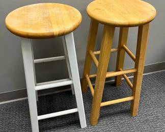 2 Wooden Barstools