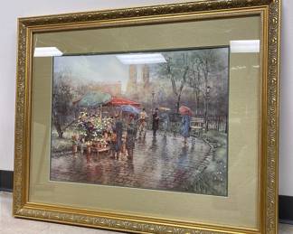 Donny Finley Watercolor Print Signed, Numbered,  Framed Heavy 