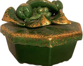 Octagonal Ceramic Trinket Box