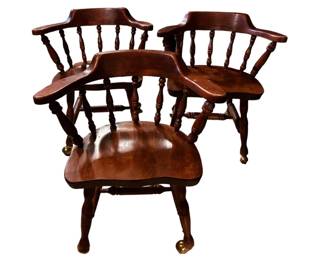 Sold Wood Captians Chairs