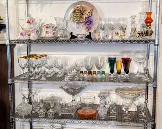 BEAUTIFUL Glassware, Large Set of Antique Noritake.