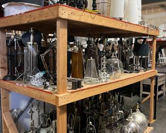 Lamps - table and floor for sale. We cannot answer pricing questions as usual, sorry!