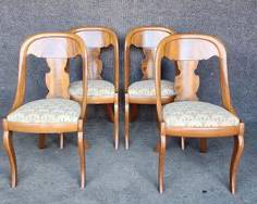 Four Antique Biedermeier Side Chairs
