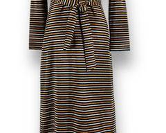 Fantastic Vintage Long Stripped Metallic Knit Statement Dress Size 10 maybe more like a 6 or 8 todys sizing
