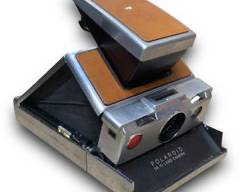 Edwin Land Polaroid Chrome/Tan Land Camera Model: SX-70 MCM Mid Century Modern
