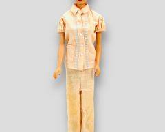 1960 MATTEL PONYTAIL BARBIE #4 or #5 Blue Eyes, Brows Were Blond Or Brown, Red Lips And Blush
