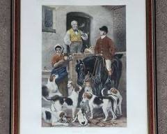 Antique Framed Engraving by Edwin Douglas Engraved by AC ALAIS
