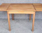 Poul Hundevad Extendable Teak and Enamel Reversible Mid Century Modern MCM Dining Table with Pull Out Extension Leaves - Can Turn Into Card Table
