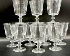 Fine Steuben Signed Crystal Glass 10oz Large Goblets Glasses set of 10

