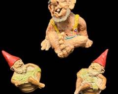 Lot of Three Gnomes Two Thomas Clark Buzzy and a hand made Gnome by Tony
