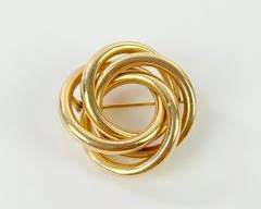 12 Grams Fine 14K Yellow Gold Love Knot Pin Brooch
