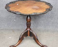 Fantastic 20th c Osborn and Irwin Boston Mass Tilt Top Tripod Leg Side Table Ball & Claw Foot
