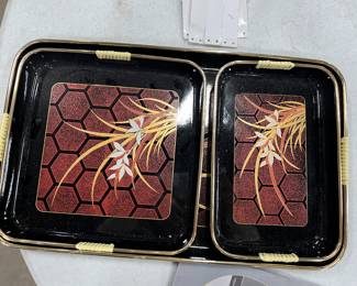 3 piece tray set