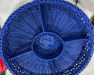 Blue divided basket