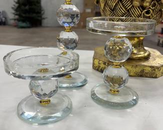 Crystal candle holders