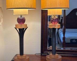 Post Modern Lucite Lamps