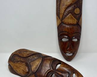 Tribal Carved Wooden Masks