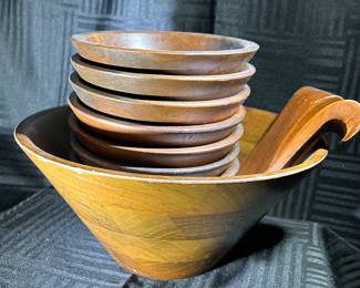 Wooden salad set
