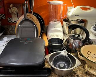 George Foreman, Blender, Mixer, Stainless Teapot, Enamel Colander...