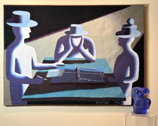 Art of the Deal by Mark Kostabi (American b. 1960) Tapestry