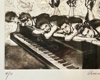 Dancers On Piano by Ann Chernow (American, b 1936) Print