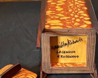 Hamilton Roberts Lacewood and Rosewood Box on Stilts 