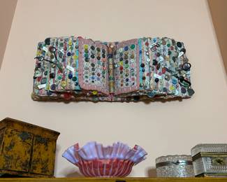 Sewing Book by Colleen Barry-Wilson, (American, b. 1951) Wall Relief