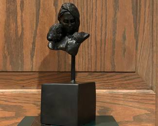 Mother & Child by E. Curtis, Sculpture 